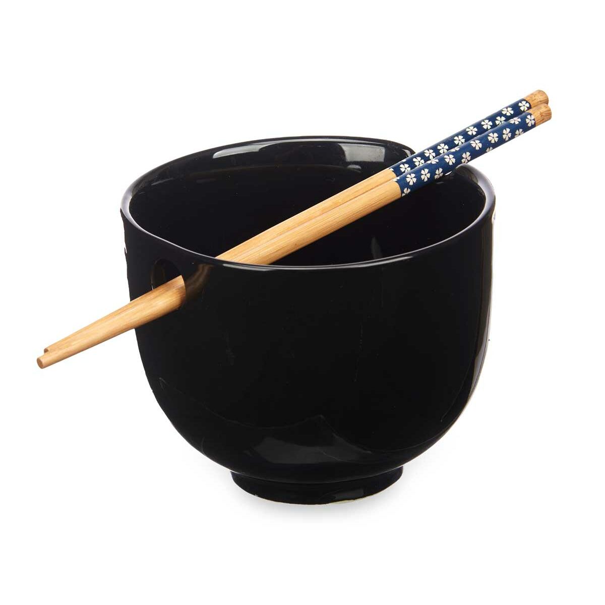 Kinvara Kom Kinvara Zwart Bamboe Porselein 24 X 10,7 X 13,3 Cm Chopsticks Asiatico/Oriental (12 Stuks)