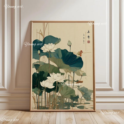 Japanese Koi Fish TOKYO Canvas Prints Poster Japandi Retro 90s OSAKA Abstract Exhibition Art Prints Bedroom Wall Art Home Decor