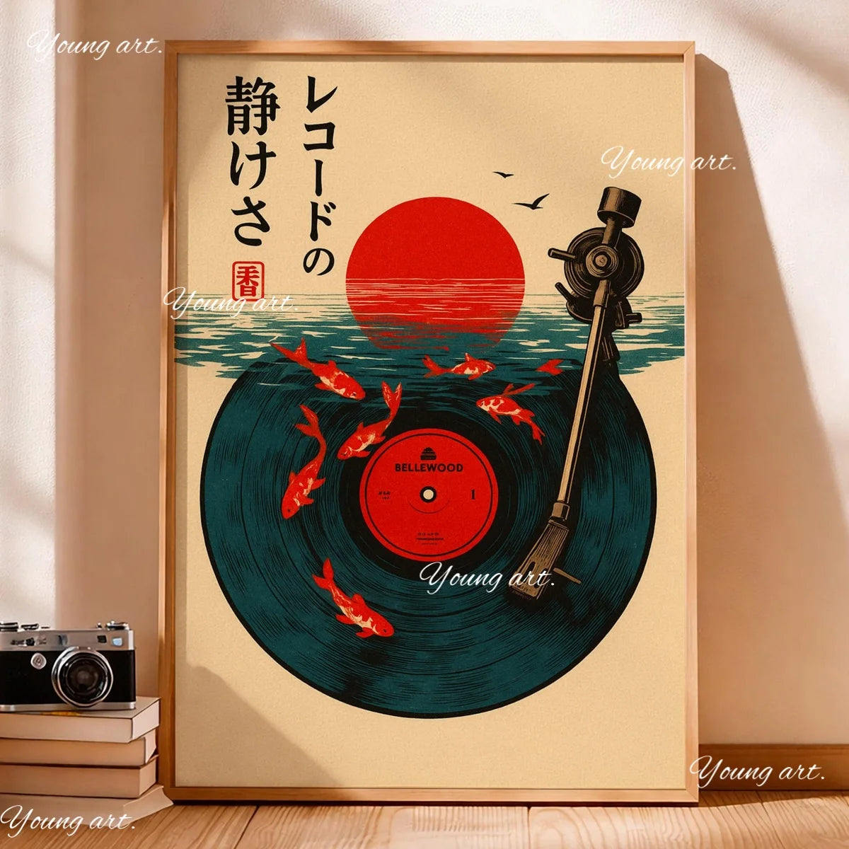 Japanese Koi Fish TOKYO Canvas Prints Poster Japandi Retro 90s OSAKA Abstract Exhibition Art Prints Bedroom Wall Art Home Decor
