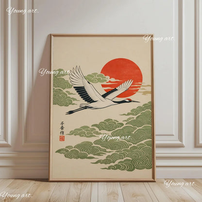 Japanese Koi Fish TOKYO Canvas Prints Poster Japandi Retro 90s OSAKA Abstract Exhibition Art Prints Bedroom Wall Art Home Decor