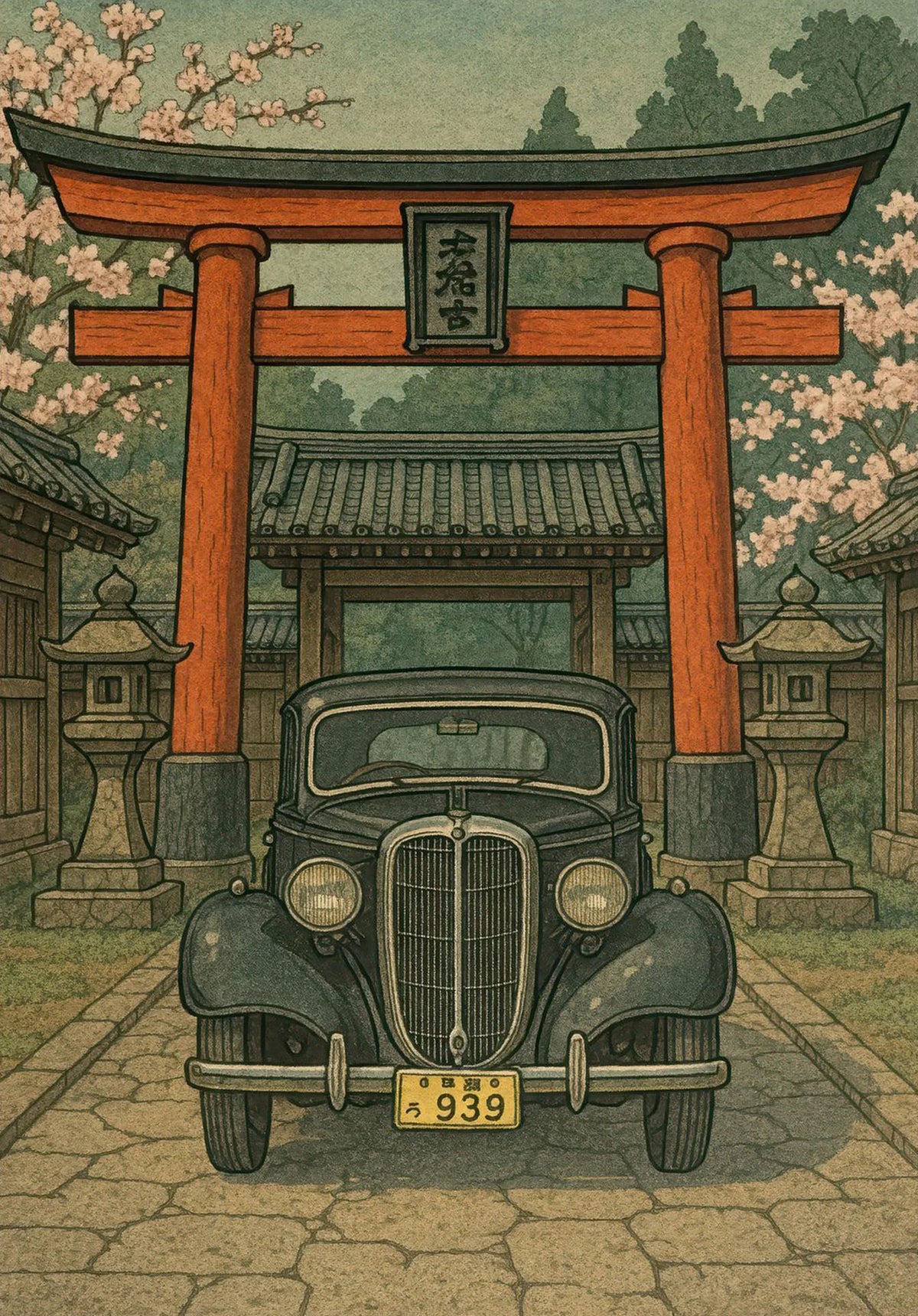 Japanese Ukiyoe Cherry Blossom Pumpkin Cat Yayoi Kusama Traditional Artwork Poster Canvas Paintings Wall Art Pictures Home Decor