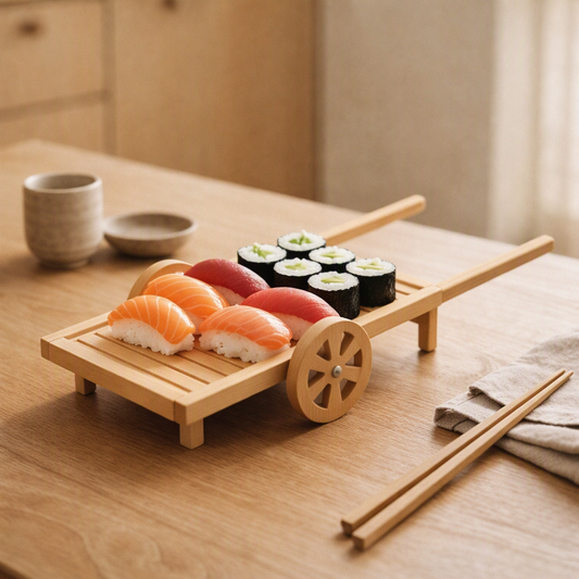Japansk-inspireret Sushi Vogn i Træ 🍣🌿